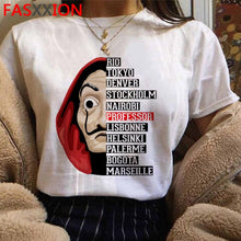 Load image into Gallery viewer, Money Heist The House of Paper Print Tshirts Men La Casa De Papel Harajuku T-shirt Summer Bella Ciao T Shirt Cool Top Tees Male