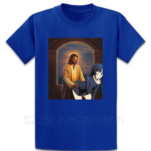 Hentai Jesus Japanese anime T Shirt Sunlight New Fashion Tee Shirt Summer Style Customized Over Size S-5XL Shirt