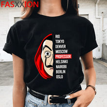 Load image into Gallery viewer, Money Heist The House of Paper Print Tshirts Men La Casa De Papel Harajuku T-shirt Summer Bella Ciao T Shirt Cool Top Tees Male
