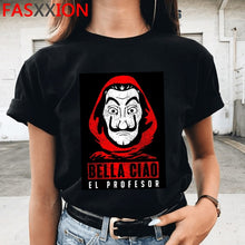 Load image into Gallery viewer, Money Heist The House of Paper Print Tshirts Men La Casa De Papel Harajuku T-shirt Summer Bella Ciao T Shirt Cool Top Tees Male
