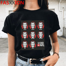 Load image into Gallery viewer, Money Heist The House of Paper Print Tshirts Men La Casa De Papel Harajuku T-shirt Summer Bella Ciao T Shirt Cool Top Tees Male
