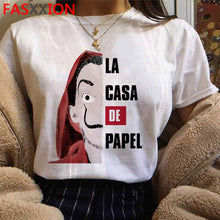 Load image into Gallery viewer, Money Heist The House of Paper Print Tshirts Men La Casa De Papel Harajuku T-shirt Summer Bella Ciao T Shirt Cool Top Tees Male
