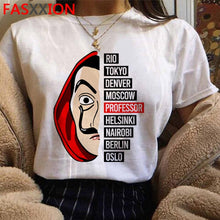 Load image into Gallery viewer, Money Heist The House of Paper Print Tshirts Men La Casa De Papel Harajuku T-shirt Summer Bella Ciao T Shirt Cool Top Tees Male
