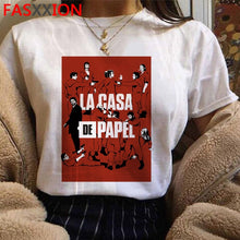 Load image into Gallery viewer, Money Heist The House of Paper Print Tshirts Men La Casa De Papel Harajuku T-shirt Summer Bella Ciao T Shirt Cool Top Tees Male
