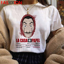 Load image into Gallery viewer, Money Heist The House of Paper Print Tshirts Men La Casa De Papel Harajuku T-shirt Summer Bella Ciao T Shirt Cool Top Tees Male
