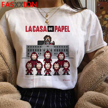 Load image into Gallery viewer, Money Heist The House of Paper Print Tshirts Men La Casa De Papel Harajuku T-shirt Summer Bella Ciao T Shirt Cool Top Tees Male
