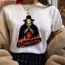 Load image into Gallery viewer, Money Heist The House of Paper Print Tshirts Men La Casa De Papel Harajuku T-shirt Summer Bella Ciao T Shirt Cool Top Tees Male
