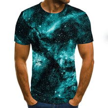 Load image into Gallery viewer, 2020 new fashion men's T-shirt beautiful starry sky tops 3D printed short sleeve summer round neck shirt trendy streetwear
