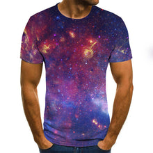 Load image into Gallery viewer, 2020 new fashion men's T-shirt beautiful starry sky tops 3D printed short sleeve summer round neck shirt trendy streetwear
