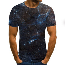 Load image into Gallery viewer, 2020 new fashion men's T-shirt beautiful starry sky tops 3D printed short sleeve summer round neck shirt trendy streetwear
