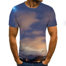 Load image into Gallery viewer, 2020 new fashion men's T-shirt beautiful starry sky tops 3D printed short sleeve summer round neck shirt trendy streetwear
