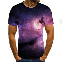 Load image into Gallery viewer, 2020 new fashion men's T-shirt beautiful starry sky tops 3D printed short sleeve summer round neck shirt trendy streetwear
