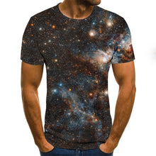 Load image into Gallery viewer, 2020 new fashion men's T-shirt beautiful starry sky tops 3D printed short sleeve summer round neck shirt trendy streetwear
