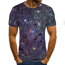 Load image into Gallery viewer, 2020 new fashion men's T-shirt beautiful starry sky tops 3D printed short sleeve summer round neck shirt trendy streetwear
