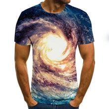 Load image into Gallery viewer, 2020 new fashion men's T-shirt beautiful starry sky tops 3D printed short sleeve summer round neck shirt trendy streetwear
