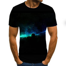 Load image into Gallery viewer, 2020 new fashion men's T-shirt beautiful starry sky tops 3D printed short sleeve summer round neck shirt trendy streetwear
