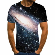 Load image into Gallery viewer, 2020 new fashion men's T-shirt beautiful starry sky tops 3D printed short sleeve summer round neck shirt trendy streetwear
