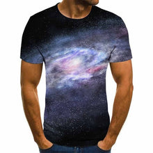 Load image into Gallery viewer, 2020 new fashion men's T-shirt beautiful starry sky tops 3D printed short sleeve summer round neck shirt trendy streetwear
